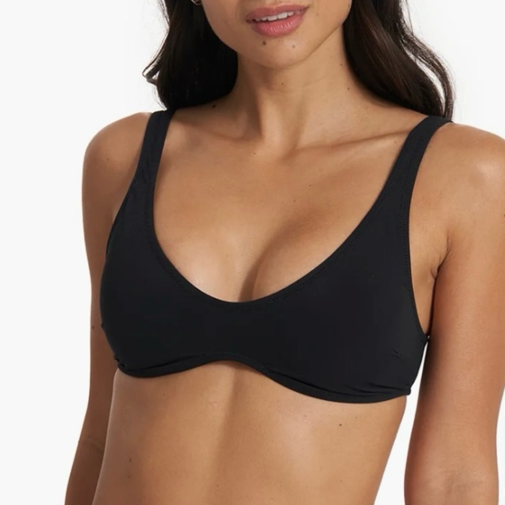 New Vuori Black Aqua Triangle Swim Top Medium